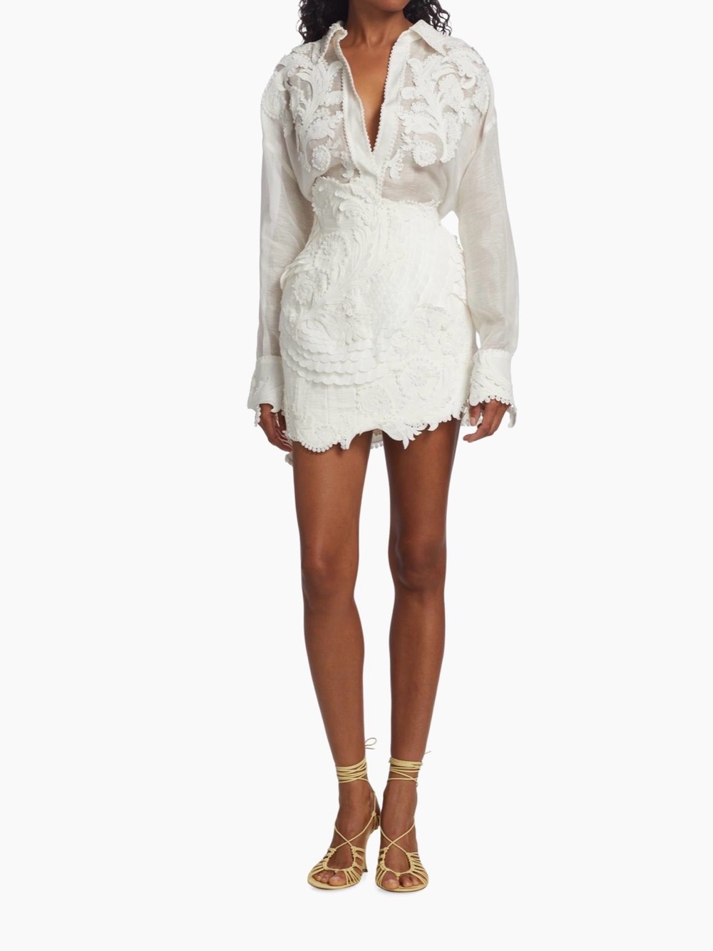 Zimmermann Tama Beaded Appliqué Miniskirt size XS - Picture 4 of 12